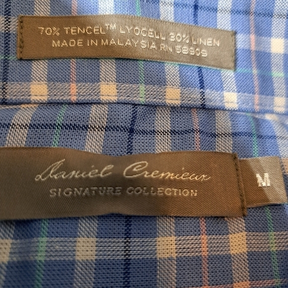 DANIEL Cremieux Blue Button down Medium MEN'S SHIRT NWT - Picture 6 of 8